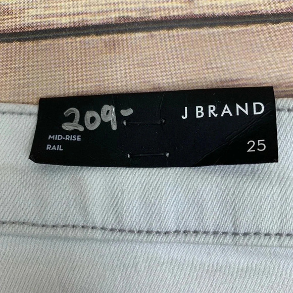 J Brand Mid Rise Rail Skinny Jeans‎ in Frostbite - Picture 5 of 6